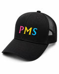 Premium Black Trucker Cap with Colorful PMS Embroidery – Stylish & Casual
