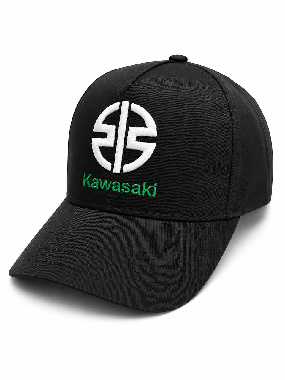 Premium Black Kawasaki Embroidered Cap