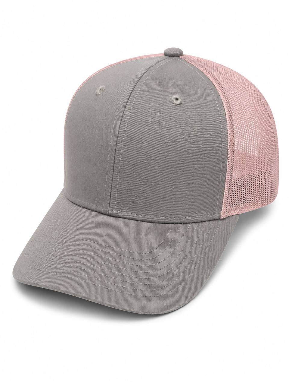 Grey & Pink Trucker Cap